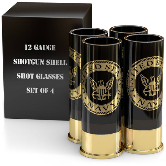 12 Gauge U.S. Navy Shot Glasses - Set of 4