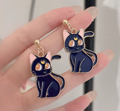 Luna and Artemis (Sailor Moon Cats) Earrings