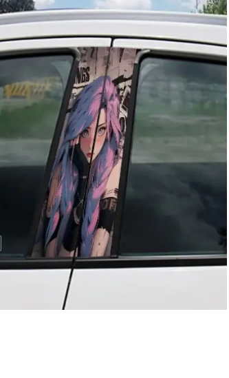 Anime Suka Car Door B pillar  Decal