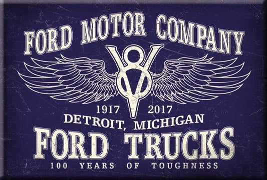 Magnet: Ford Trucks 100 yrs Metal wrapped with printed media