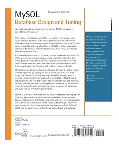 MySQL Database Design and Tuning by Robert D. Schneider