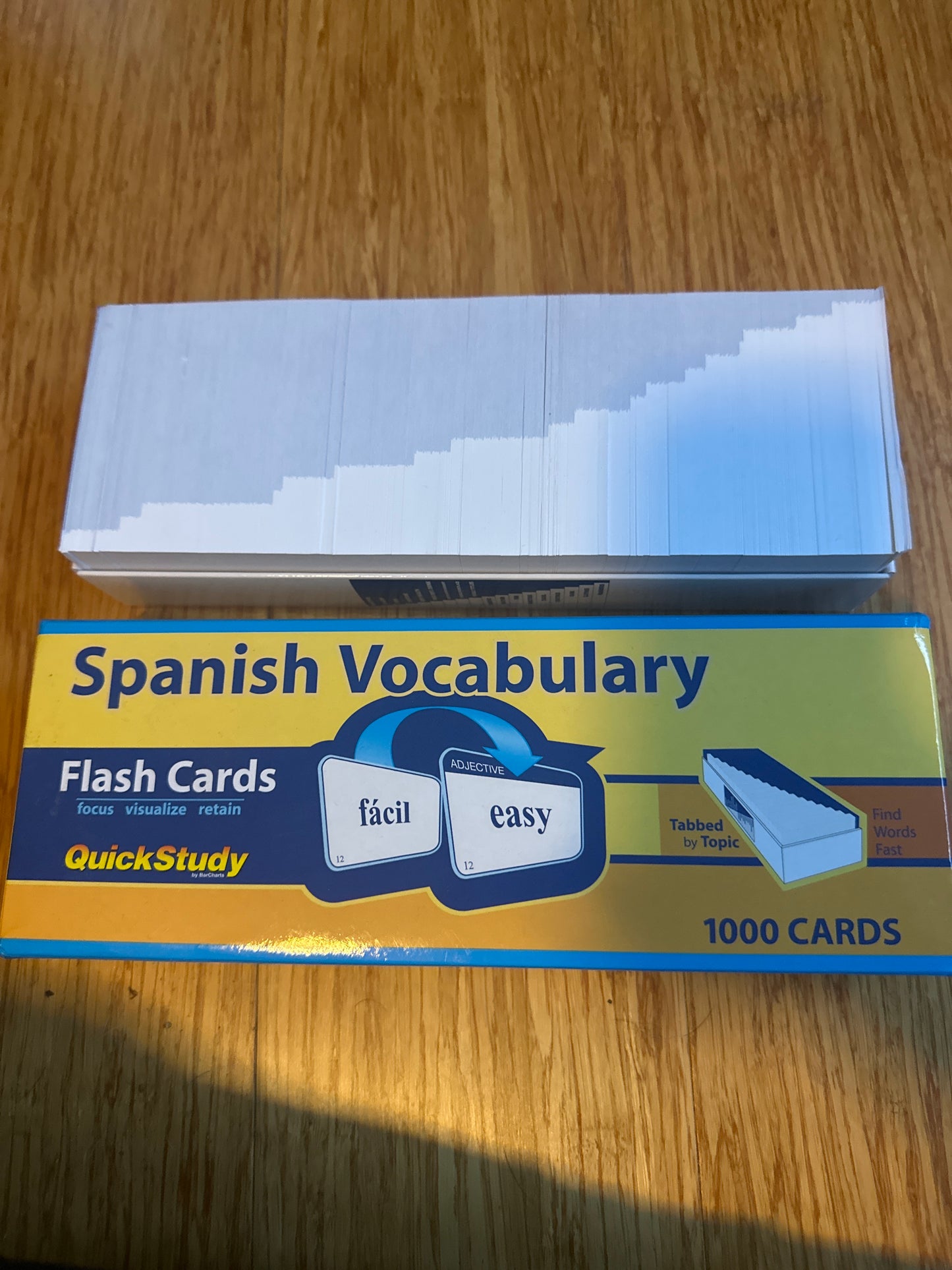 Spanish Vocabulary QuickStudy Laminated Reference Guide (QuickStudy Academic) Cards