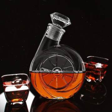 Turbo Shaped Decanter for Whiskey or Wine.