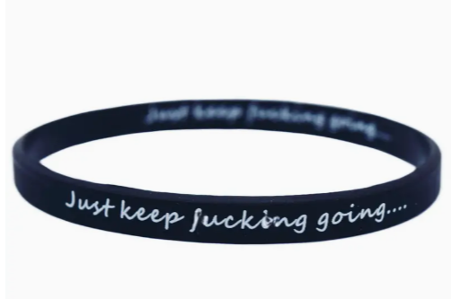 Inspirational Silicone Black Wristband