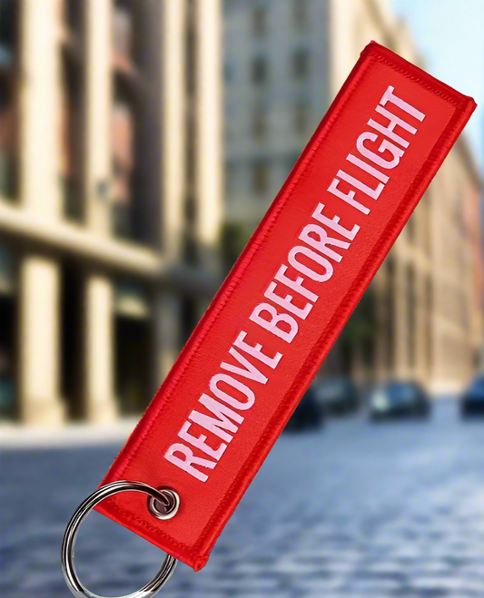 Remove Before Flight Pilot Aircraft Keychain Tag