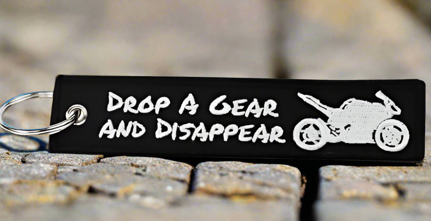 Drop a Gear and Disappear Key tag