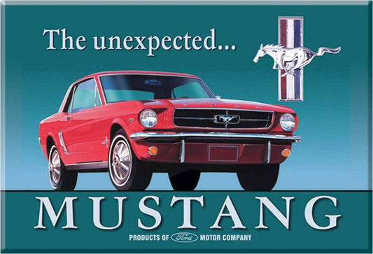 Magnet:Ford Mustang Metal wrapped with printed media