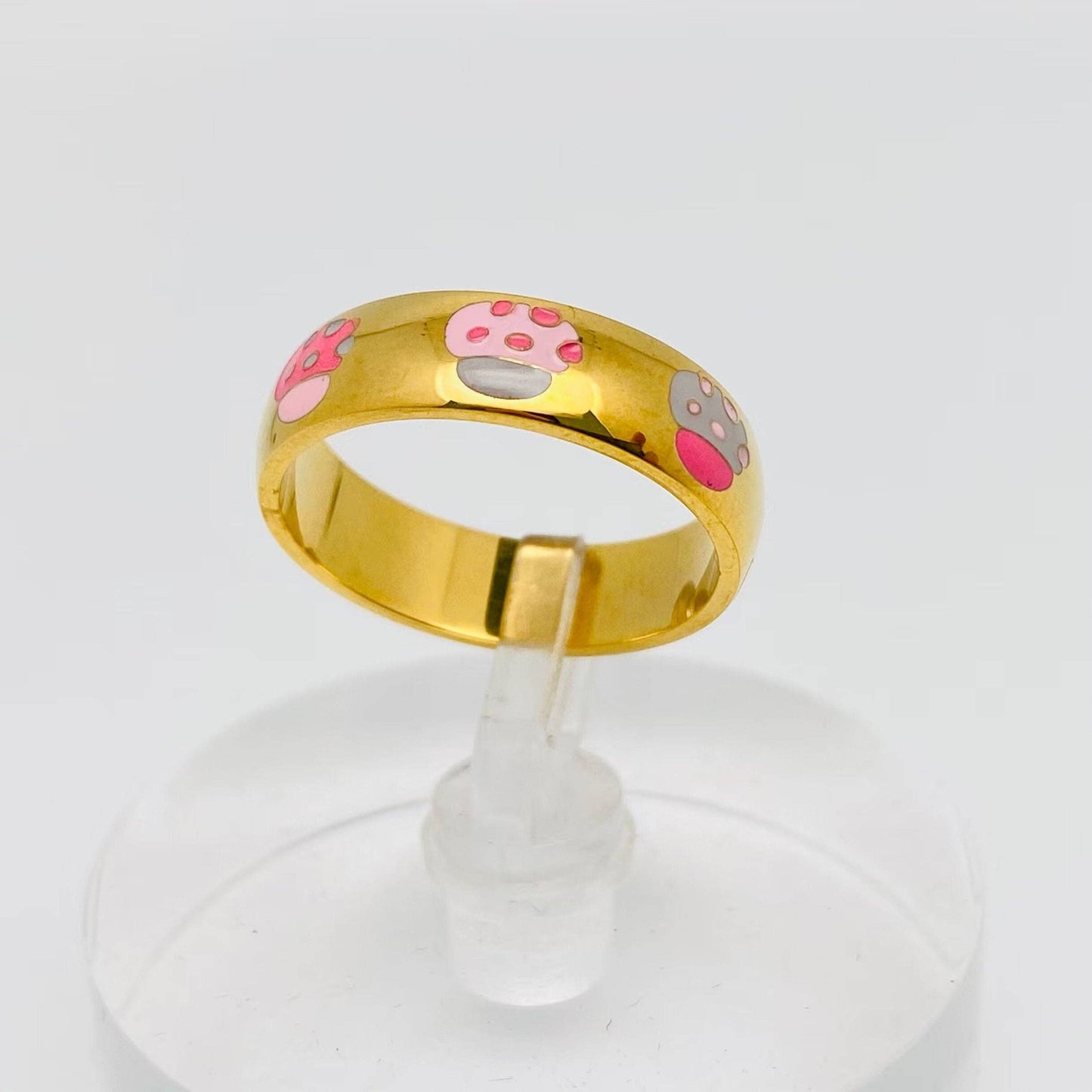 "Fuck You" Colored Enamel 18K Gold-plated Ring