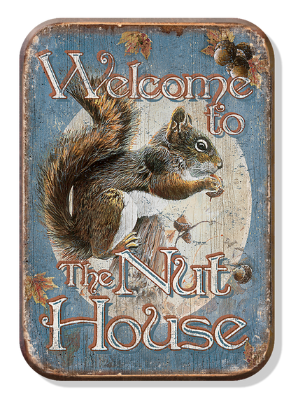 Magnet: Nut House Metal wrapped with printed media