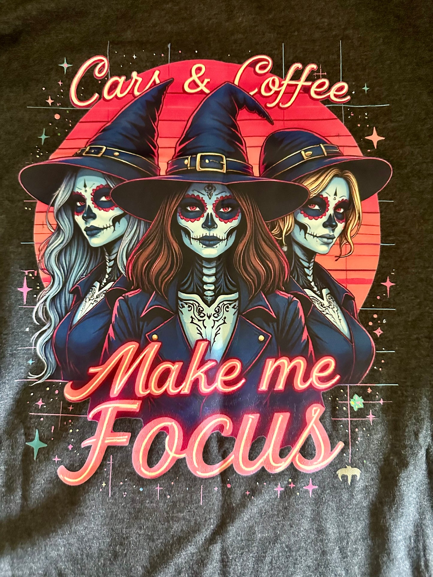 Hocus Pocus - Cars & Coffee Make Me Focus Long Sleeve T-shirt