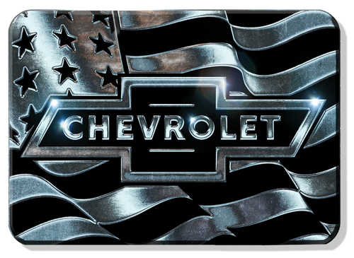 Magnet: Chevy Metal Flag