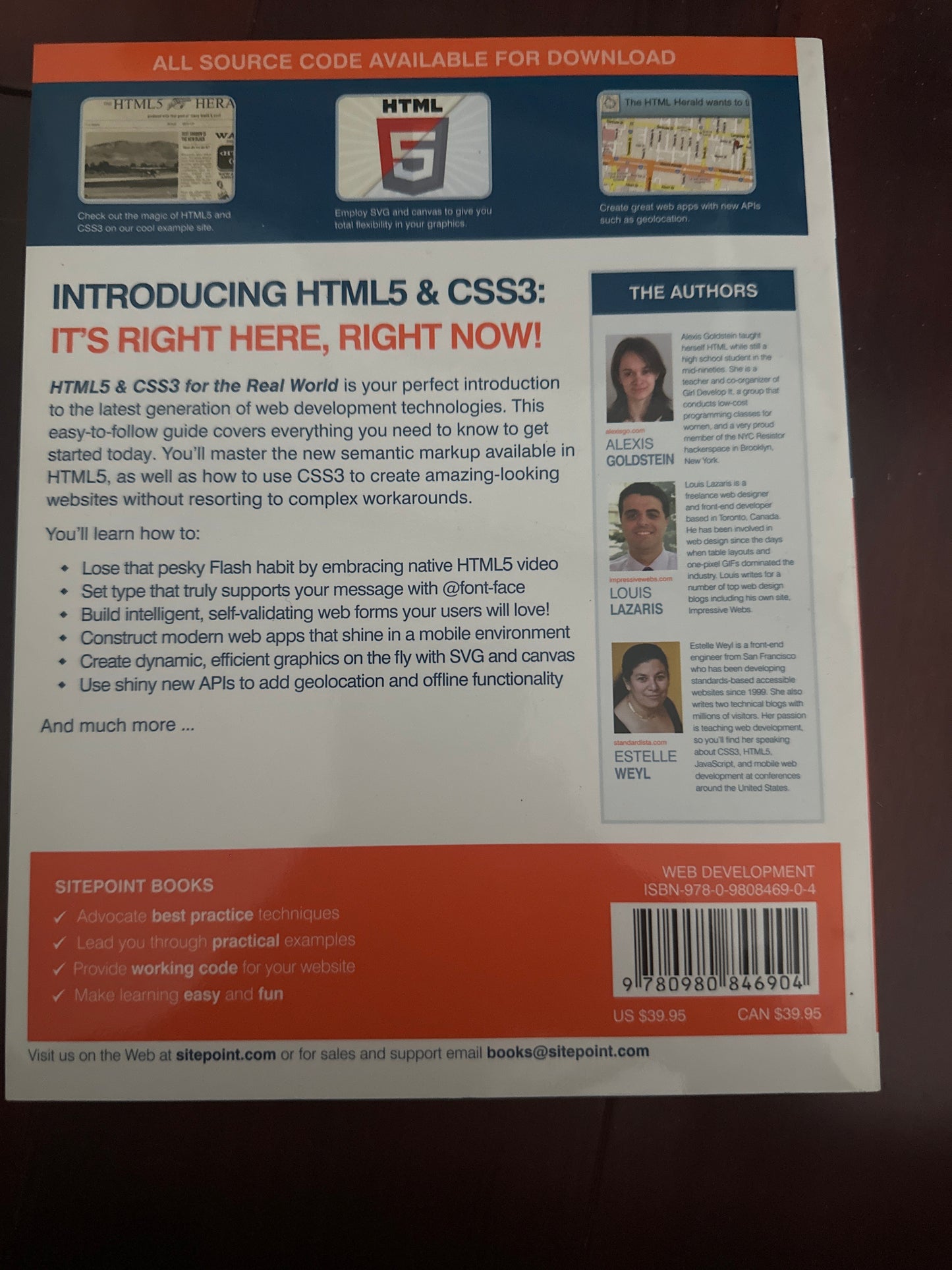 HTML5 & CSS3 For The Real World 1st Edition by Estelle Weyl, Louis Lazaris, Alexis Goldstein