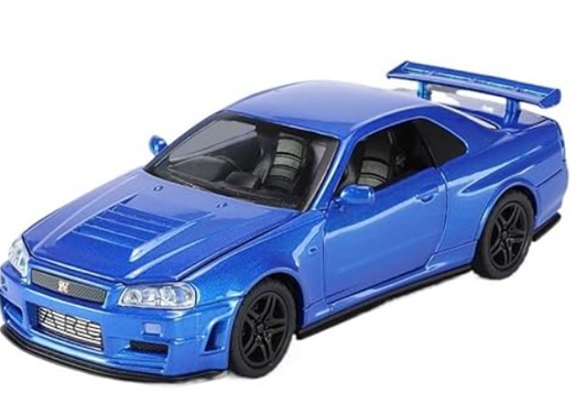 1/32 Nissan GTR R34 Sound, Light & Pullback Action