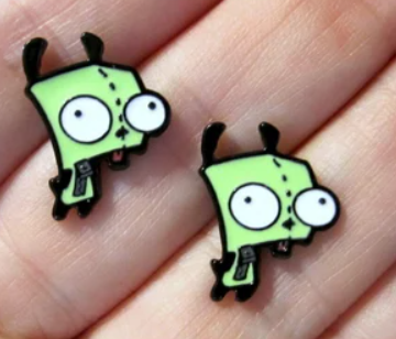 Invader Zim Gir Earrings Studs