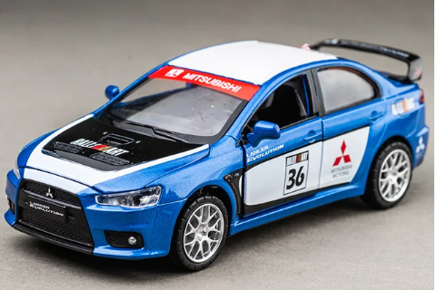 1/32 Mitsubishi Lancer Evolution IX Rally Edition Alloy Car Model Diecasts & Toy Vehicles Metal Toy Car Simulation Sound Light Collection Kids Gift Unzip Toy