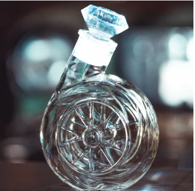 Turbo Shaped Decanter for Whiskey or Wine.