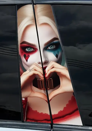 Harley Quinn Car B pillar  Decal