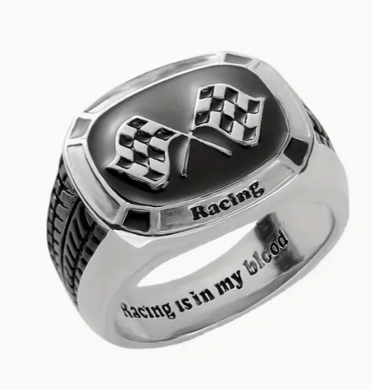 Stainless Steel Racing Ring - Racing is in my blood