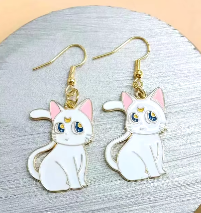 Luna and Artemis (Sailor Moon Cats) Earrings