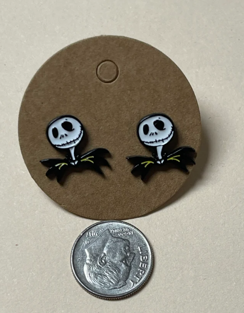 Disney Inspired Jack Skellington Earrings Studs