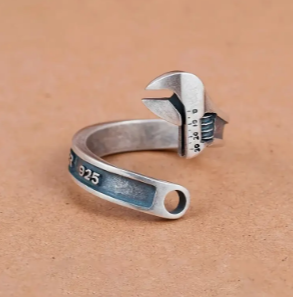 925 Sterling Silver Original Design Wrench Ring