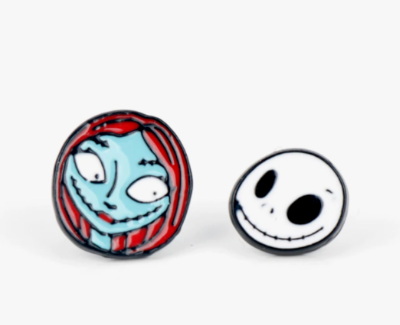 Disney Inspired Jack Skellington & Sally Earrings Studs