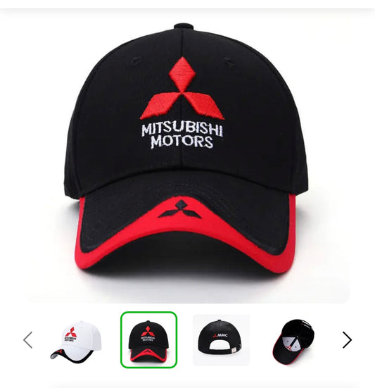 Mitsubishi Logo Baseball Cap - Black, Red
