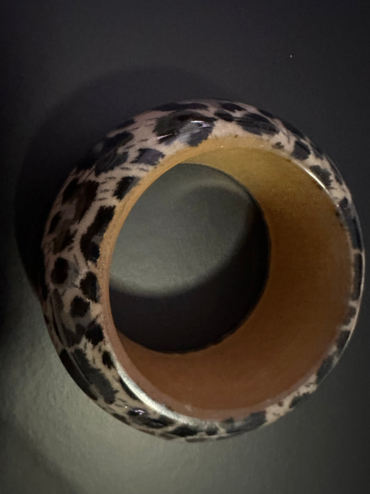 Oversized Leopard Print Bangle Bracelet