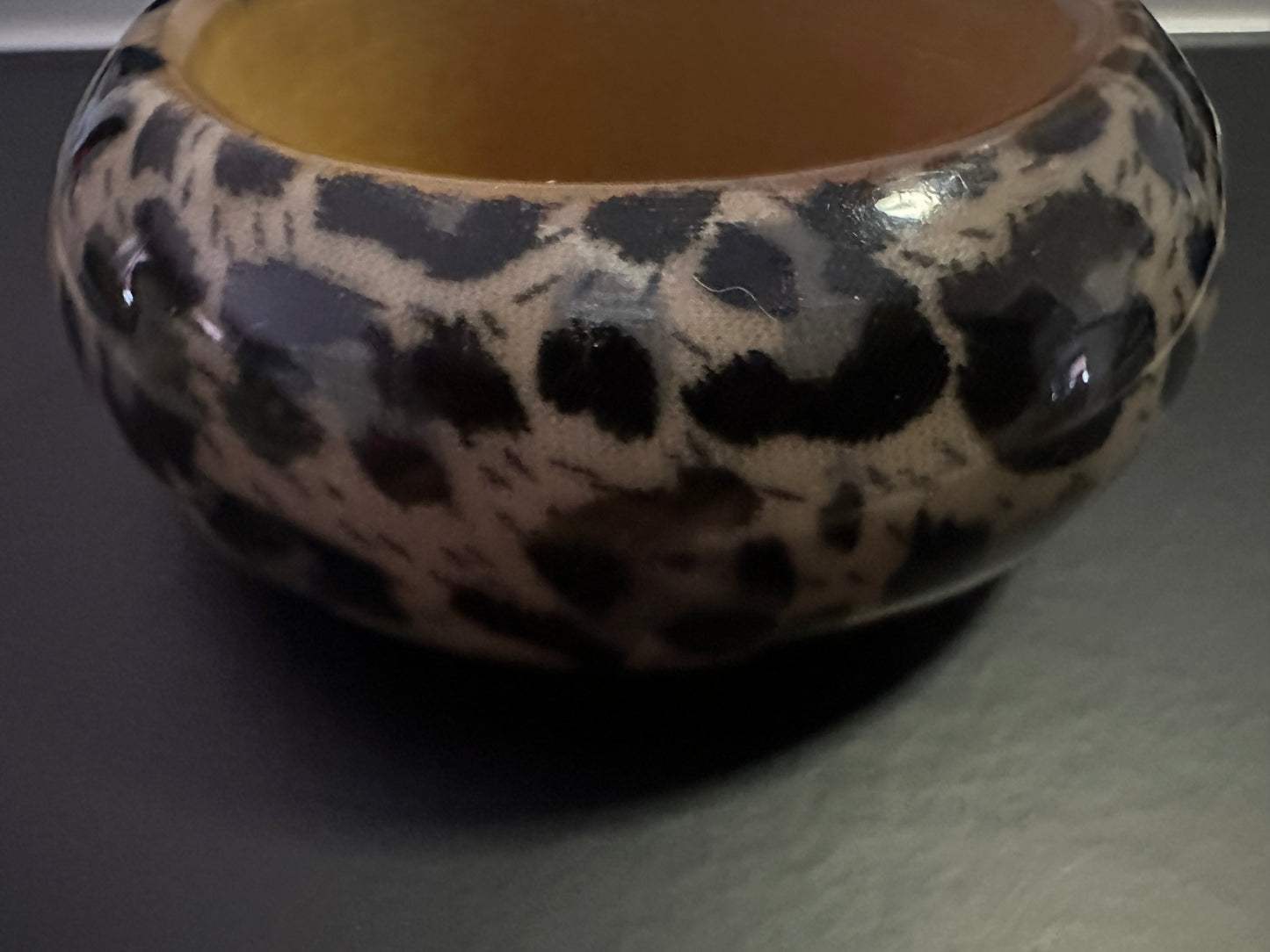 Oversized Leopard Print Bangle Bracelet