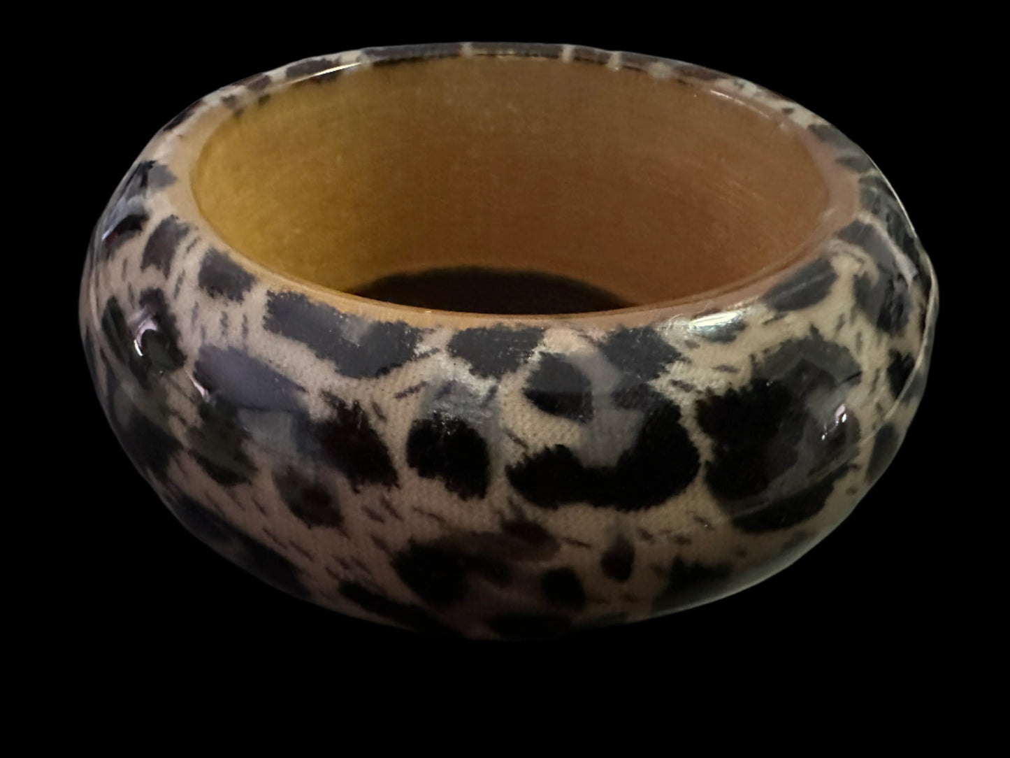 Oversized Leopard Print Bangle Bracelet