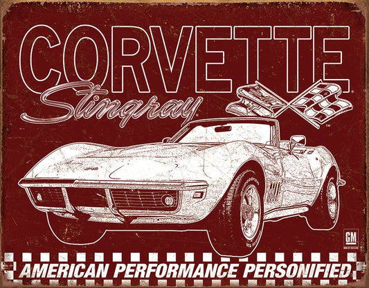 Corvette - 69 StingRay Tin Sign
