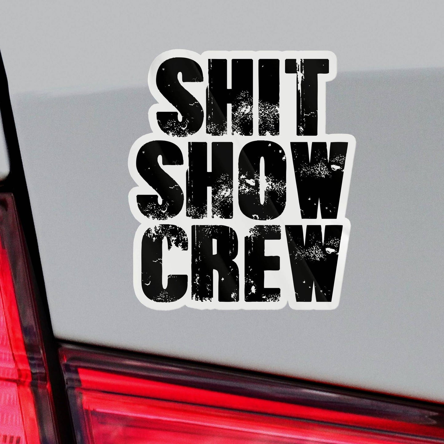 Shit Show Crew Blue Collar Worker Sticker