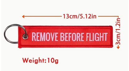 Remove Before Flight Pilot Aircraft Keychain Tag