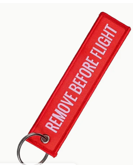 Remove Before Flight Pilot Aircraft Keychain Tag