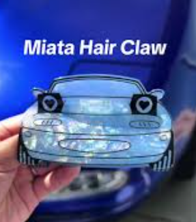 Blue Miata Hair Claw - Hair Clip