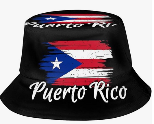 Cute Puerto Rico Flag Bucket Hats Fashion Sun Cap