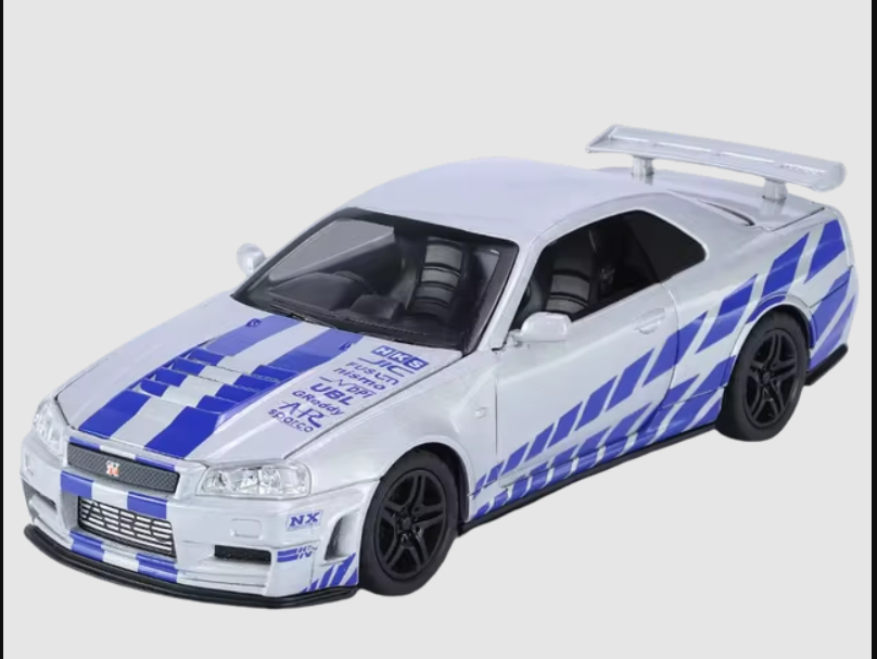 1/32 Nissan GTR R34 Sound, Light & Pullback Action