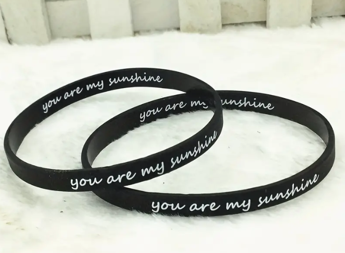 Inspirational Silicone Black Wristband